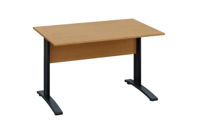 EPK 18 - 12 stůl kancelářský, kovová podnož černá, deska 18 mm, široký 1200 mm, buk Royal